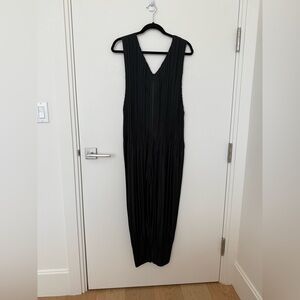 Issey Miyake Black Pleated Jumpsuit